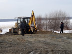 Продолжение работ по расширению пляжа, февраля 2015 г.