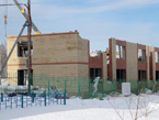 Продолжается строительство 2-го этажа жилого дома № 10, февраль 2016 г.
