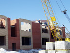 Окончание строительства 2-го этажа жилого дома № 9/6, февраль 2016 г.