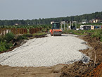 Строительство автодороги на коттеджи 3-й очереди, сентябрь 2016 г.