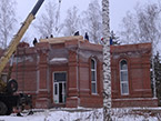 Продолжается строительство храма, декабрь 2016 г.
