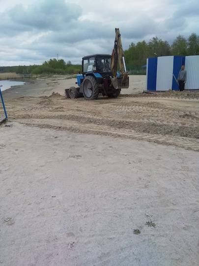 26 мая 2022 г. Завезен песок на пляж Закрытого поселка Еланчик